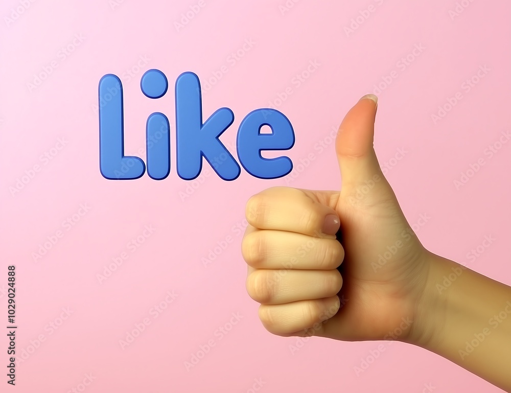 Visual representation of online engagement with bright blue “Like” and contrasting thumbs Visual representation of online engagement with bright blue “Like” and contrasting thumbs