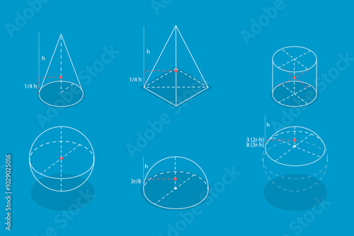 3D Isometric Flat Vector Illustration of Center Of Gravity, Balance Point