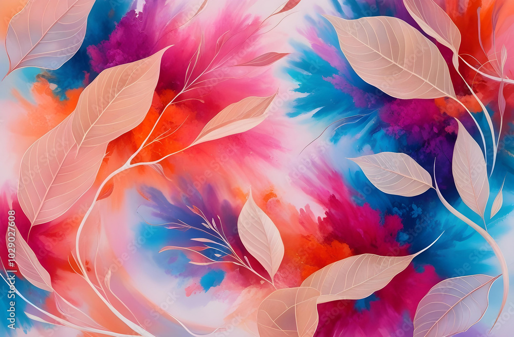 Colorful Abstract Leaves. Nature background Colorful Abstract Leaves. Nature background