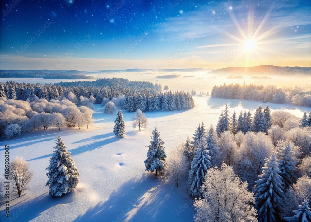 Fototapeta premium Majestic Winter Scene of Falling Snow with Snow-Covered Ground for Documentary Photography