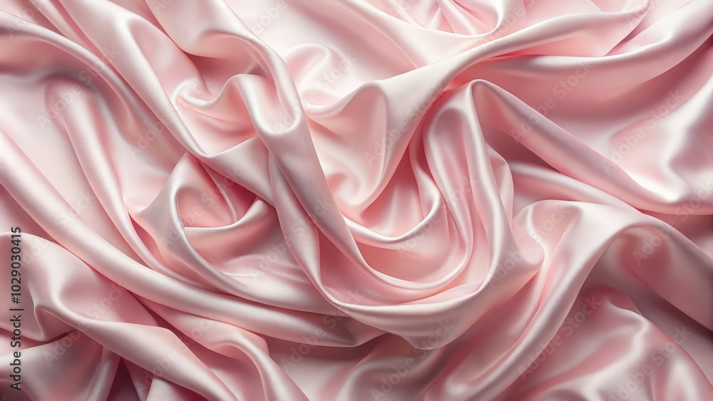 Fototapeta premium The composition highlights a serene pink background with a beautifully draped fabric design in the middle.