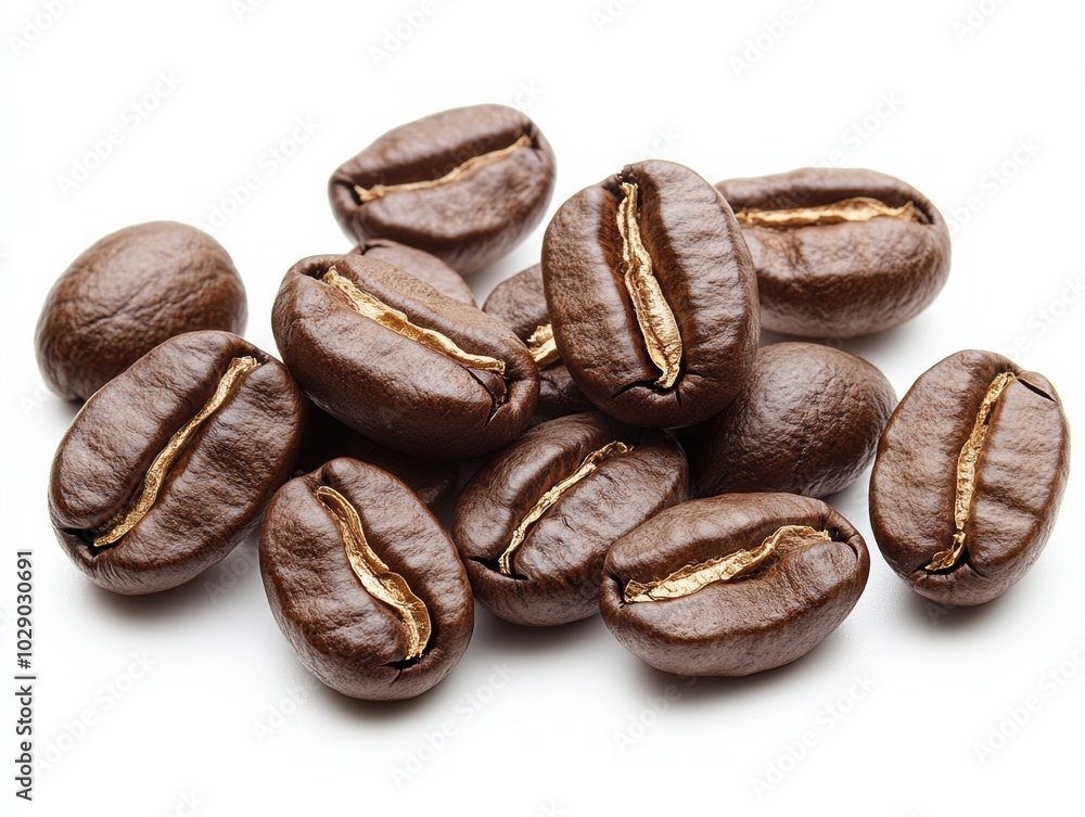 Coffee beans, isolated on white background Coffee beans, isolated on white background
