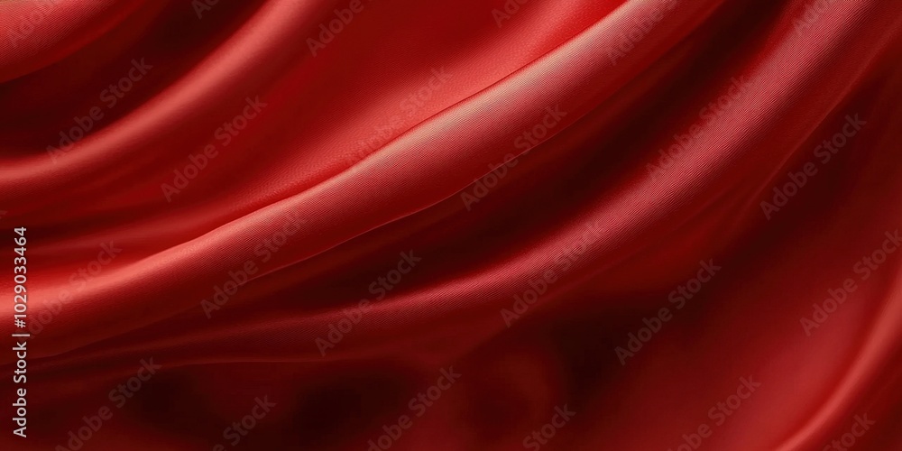Rich Red Silk Fabric Texture and Flow