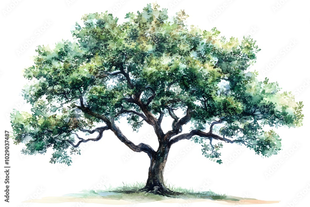 A detailed illustration of a lush, leafy tree with a broad canopy, showcasing vibrant green foliage against a light background. A detailed illustration of a lush, leafy tree with a broad canopy, showcasing vibrant green foliage against a light background.