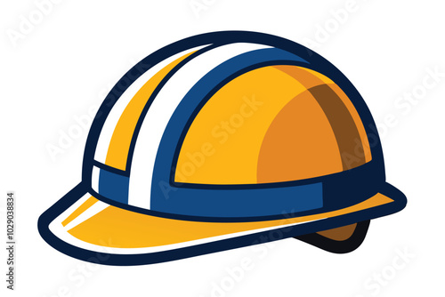 Safety construction helmet composition with isolated. Yellow hard hat vector illustration. safety construction helmet vector illustration isolated on white background.