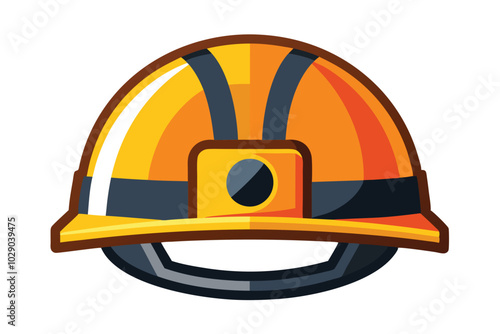 Safety construction helmet composition with isolated. Yellow hard hat vector illustration. safety construction helmet vector illustration isolated on white background.