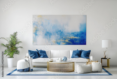 Modern Blue Living Room
