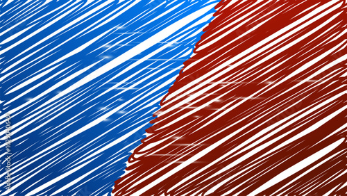 red vs blue scribble vector background