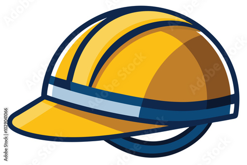 Safety construction helmet composition with isolated. Yellow hard hat vector illustration. safety construction helmet vector illustration isolated on white background.