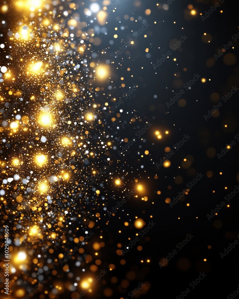 Mesmerizing Golden Light Sparkles Illustrating Glamorous Festive Atmosphere Perfect for Celebrations and Elegant Background Designs Mesmerizing Golden Light Sparkles Illustrating Glamorous Festive Atmosphere Perfect for Celebrations and Elegant Background Designs
