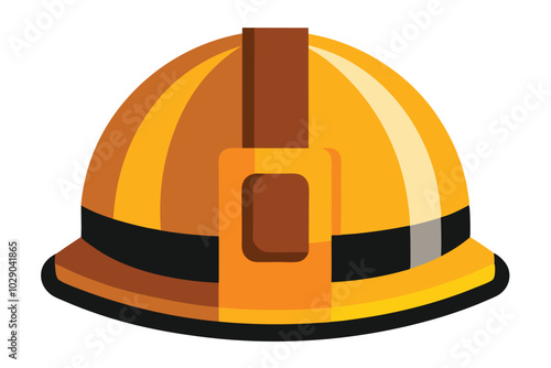 Safety construction helmet composition with isolated. Yellow hard hat vector illustration. safety construction helmet vector illustration isolated on white background.