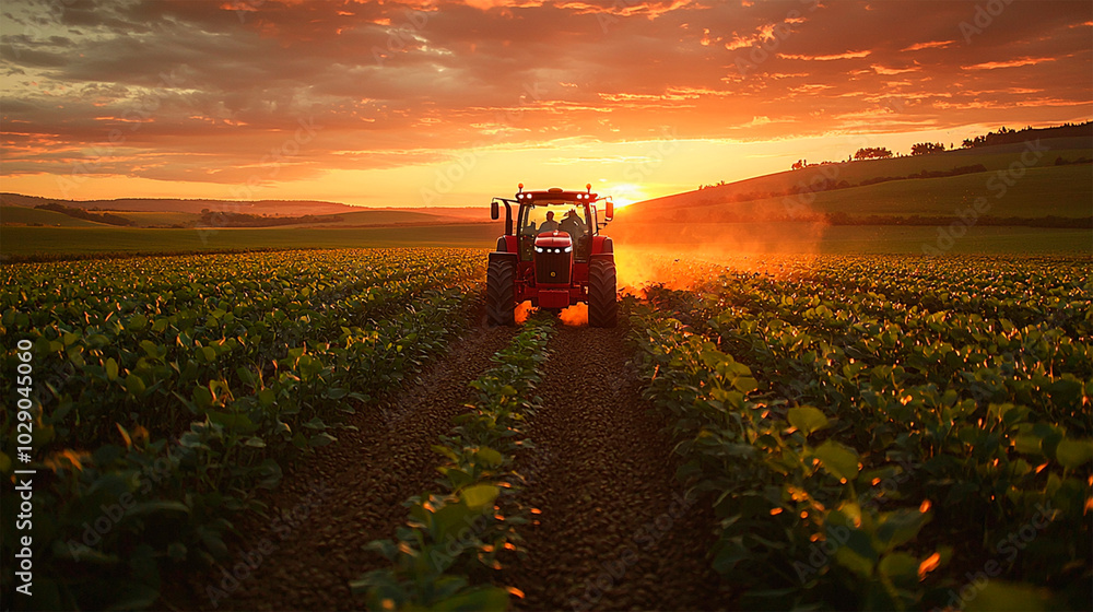 Abundant soybean harvest, agriculture field Abundant soybean harvest, agriculture field