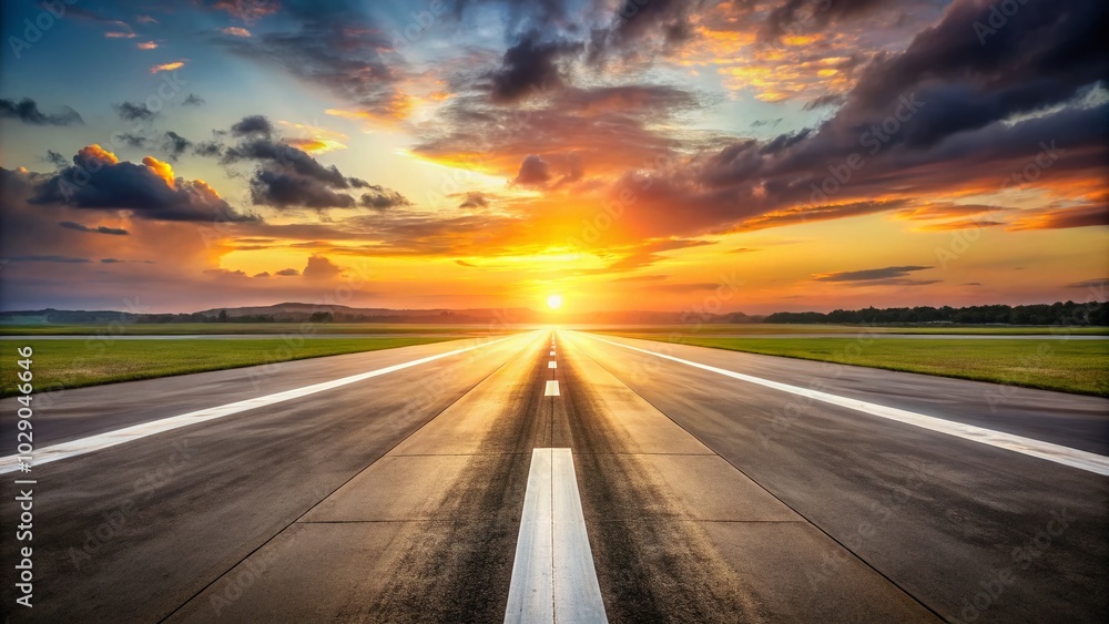 Minimalist Touchdown Area with Tire Marks on Runway for Aviation Enthusiasts Minimalist Touchdown Area with Tire Marks on Runway for Aviation Enthusiasts