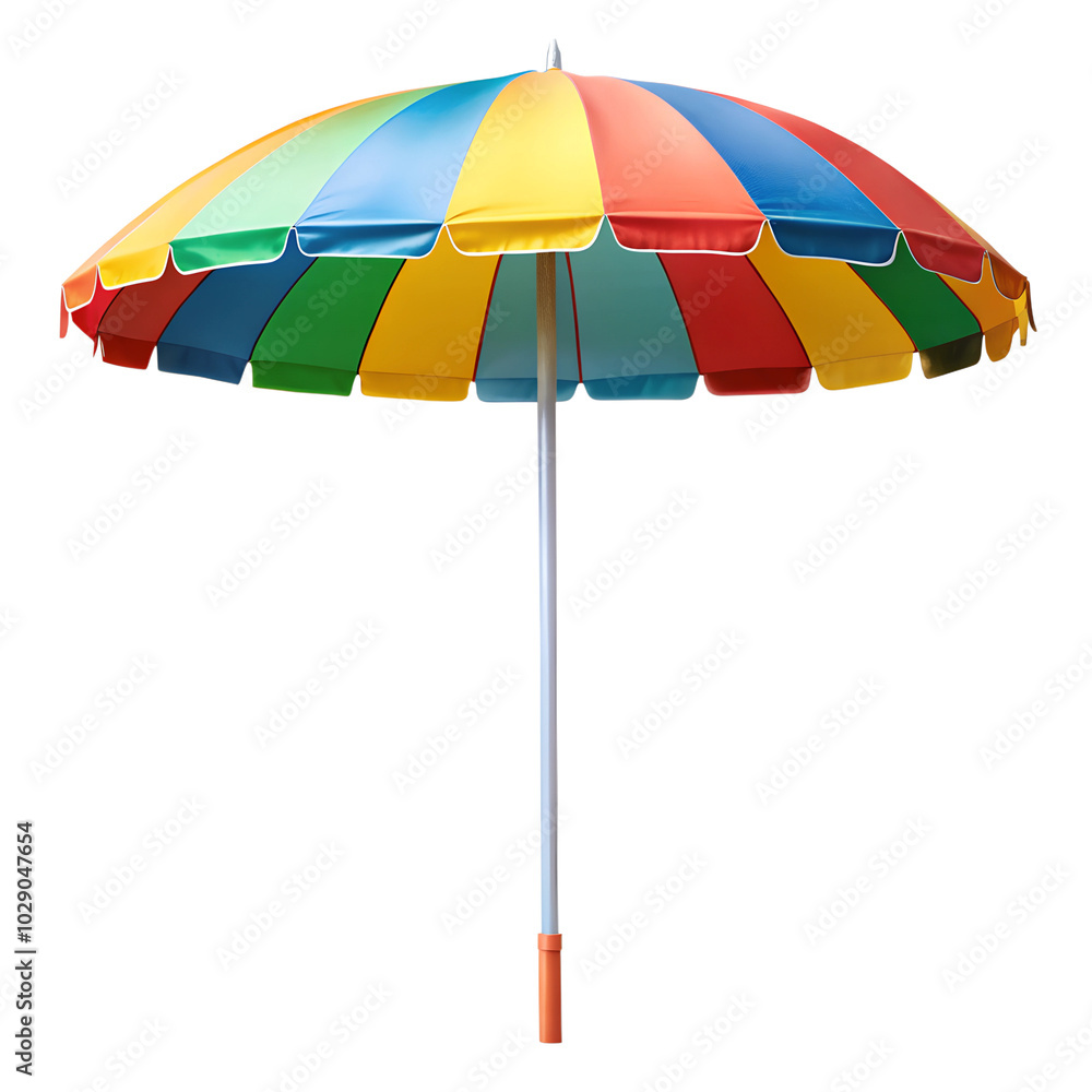 Summer Beach Umbrella on Transparent Background Summer Beach Umbrella on Transparent Background