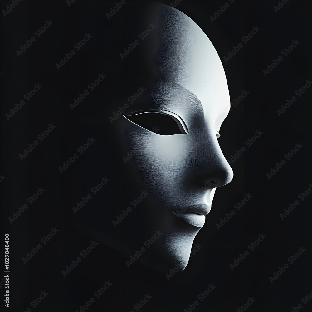 White Mask in Shadow White Mask in Shadow