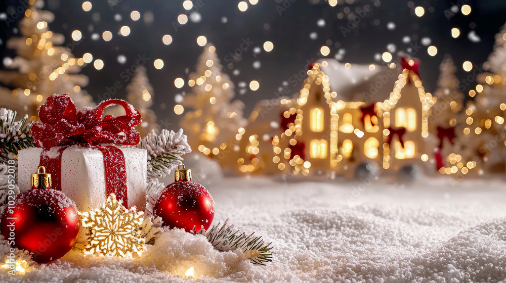 Merry Christmas and Happy New Year background. Xmas banner holiday poster. Festive bright winter design Merry Christmas and Happy New Year background. Xmas banner holiday poster. Festive bright winter design