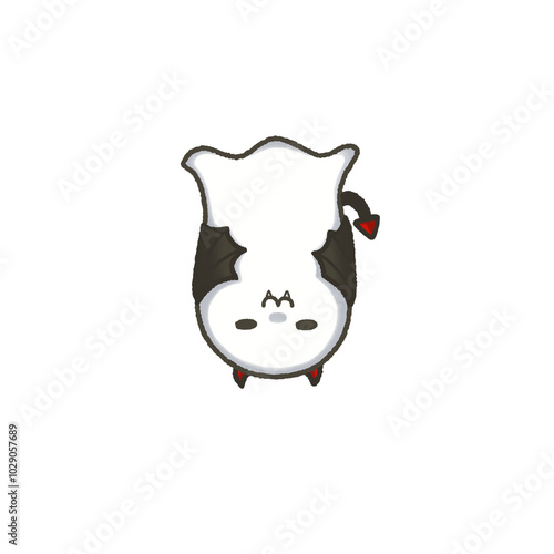 Cute little devil white ghost