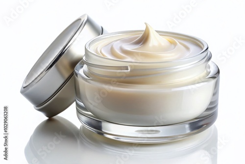 Moisturizing Cream in Glass Jar - Premium Hydrating Skincare Product Photography