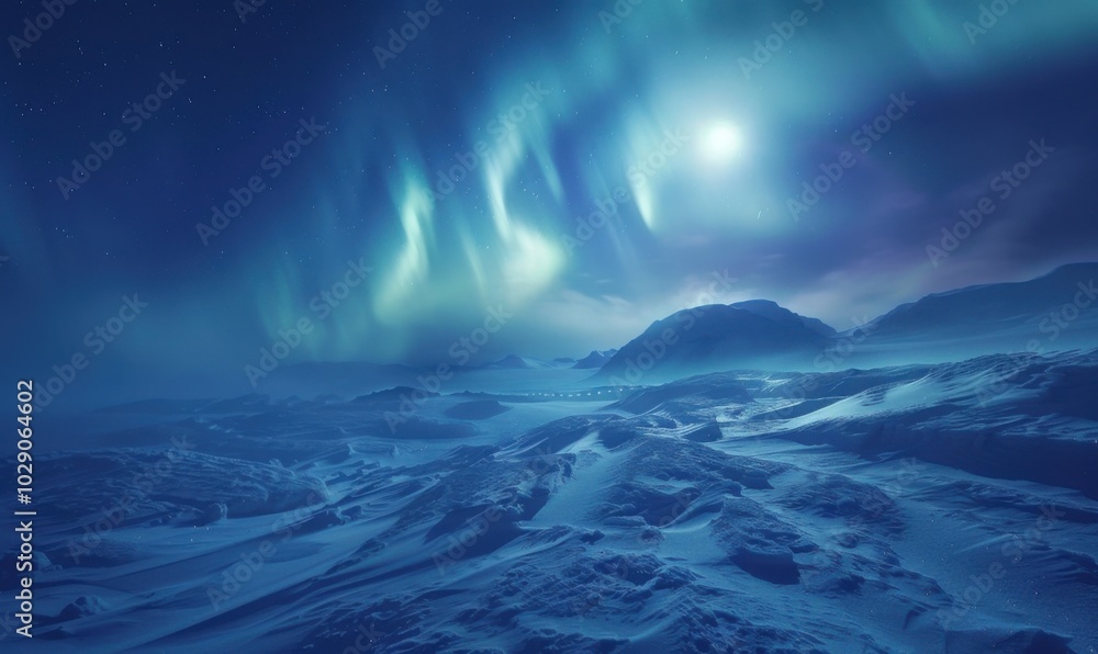 Arctic tundra under the dancing Northern Lights, 4K hyperrealistic photo Arctic tundra under the dancing Northern Lights, 4K hyperrealistic photo
