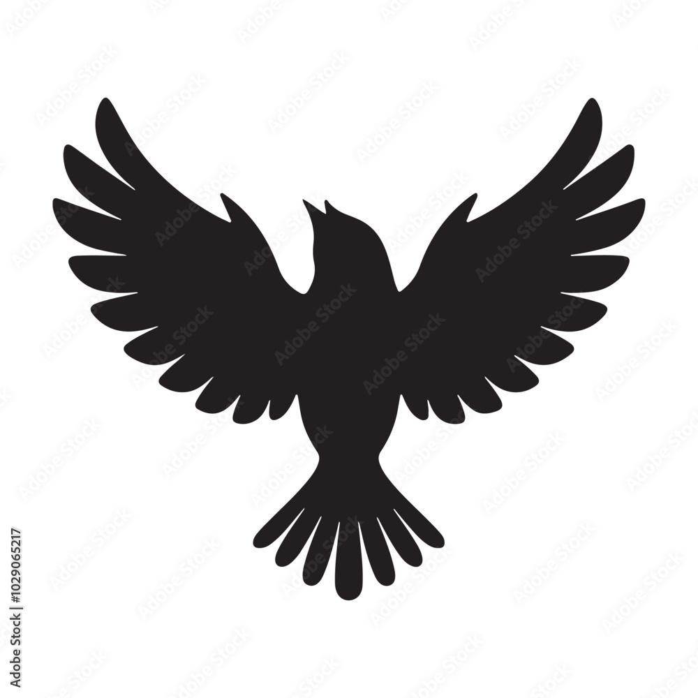 isolated bird silhouette vector illustration white background isolated bird silhouette vector illustration white background