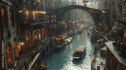 Timeless City with a Blend of History, Fantasy, and Industry