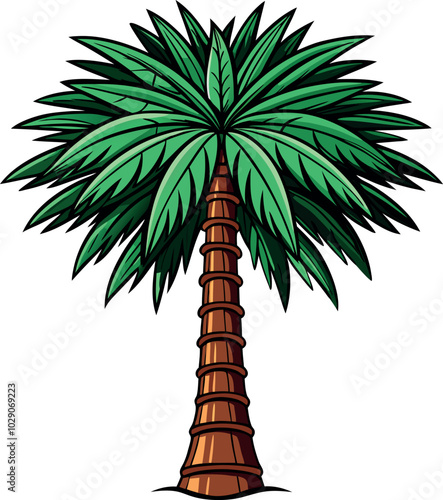 palm tree isolated on white