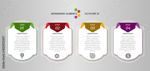 Elegant infographic design professional template Premium Vector