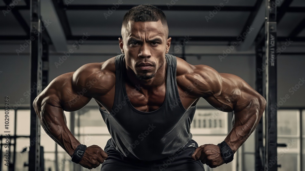 A powerfully sculpted personal trainer A powerfully sculpted personal trainer