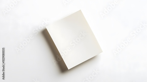 White sticky post it note isolated on white background