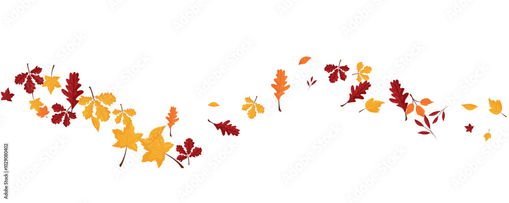 Wave of falling leaves. Leaf fall. Autumn falling leaves on a transparent background. Wave of falling leaves. Leaf fall. Autumn falling leaves on a transparent background.