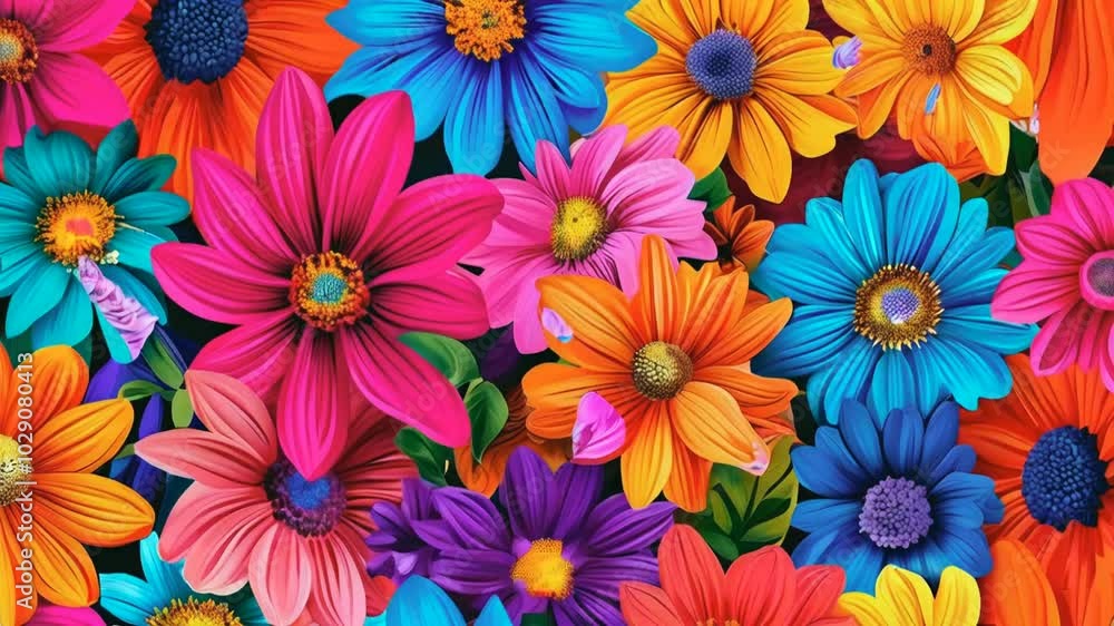 A vibrant arrangement of colorful flowers showcasing various shapes and hues. A vibrant arrangement of colorful flowers showcasing various shapes and hues.