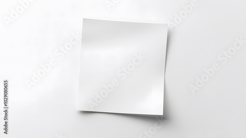 White sticky post it note isolated on white background