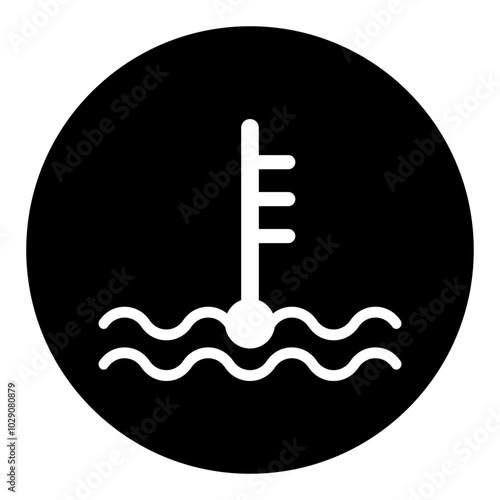 Car Engine Temperature Sign. Car Engine Heat Icon. Vector Illustration.