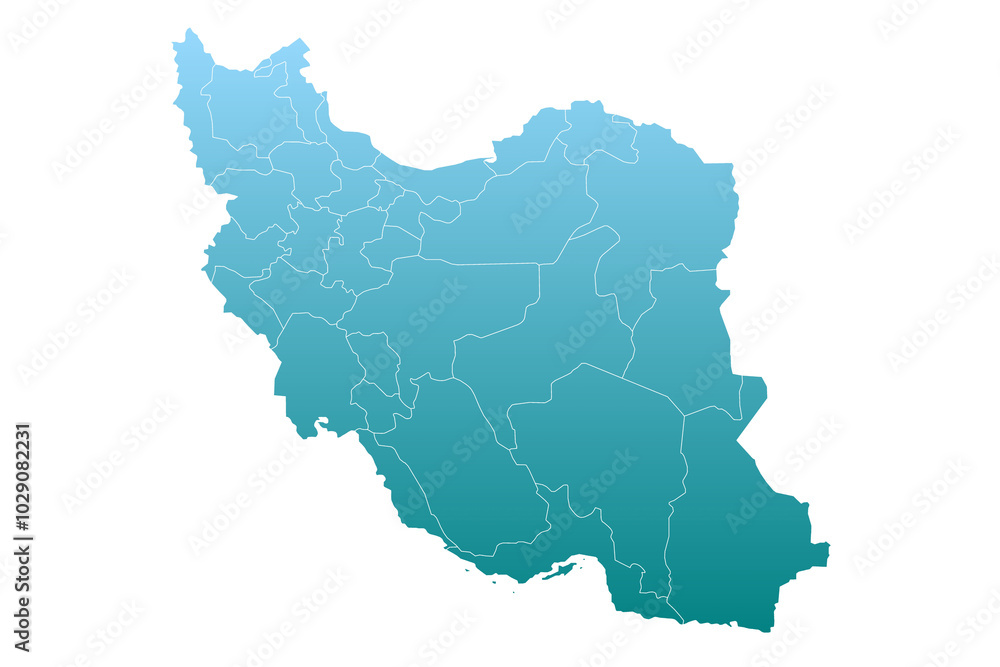 Iran administrative map. provinces map of Iran, blank Map, empty map of Iran country Iran administrative map. provinces map of Iran, blank Map, empty map of Iran country