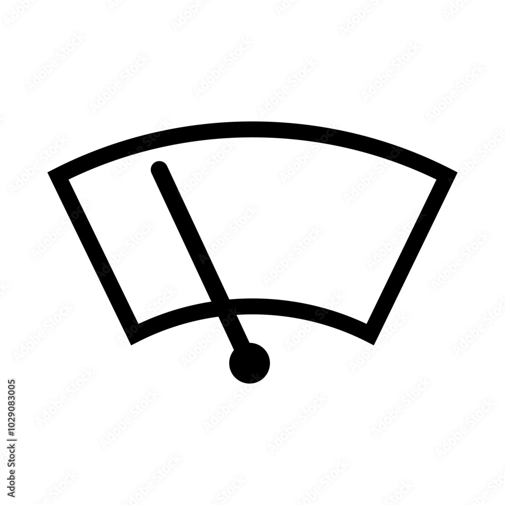 Car Windscreen Wiper Sign Symbol. Rain Windscreen. Vector Illustration. Car Windscreen Wiper Sign Symbol. Rain Windscreen. Vector Illustration.