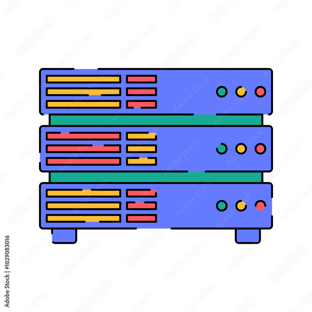 Obraz premium Database Server Icon Illustration