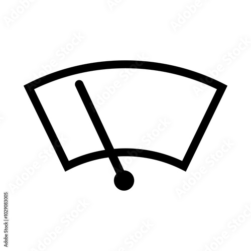 Car Windscreen Wiper Sign Symbol. Rain Windscreen. Vector Illustration. 