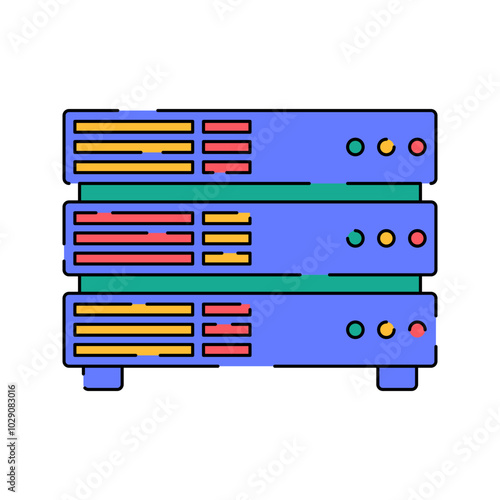 Database Server Icon Illustration