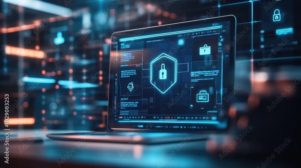 A browser window displays a password manager extension interface, emphasizing cybersecurity and secure password storage A browser window displays a password manager extension interface, emphasizing cybersecurity and secure password storage
