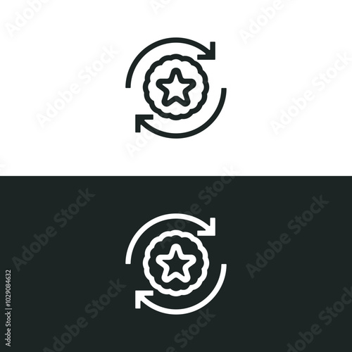 Rebranding icon isolated on white background. Vector illustrations are made with vector-based software, not AI generated results.