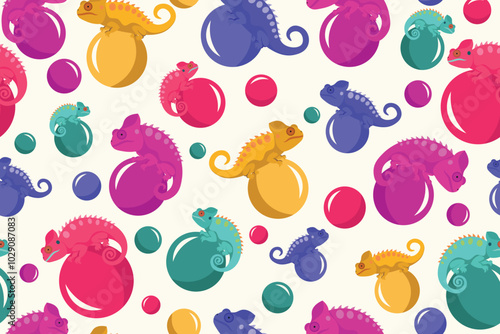 chameleon seamless pattern