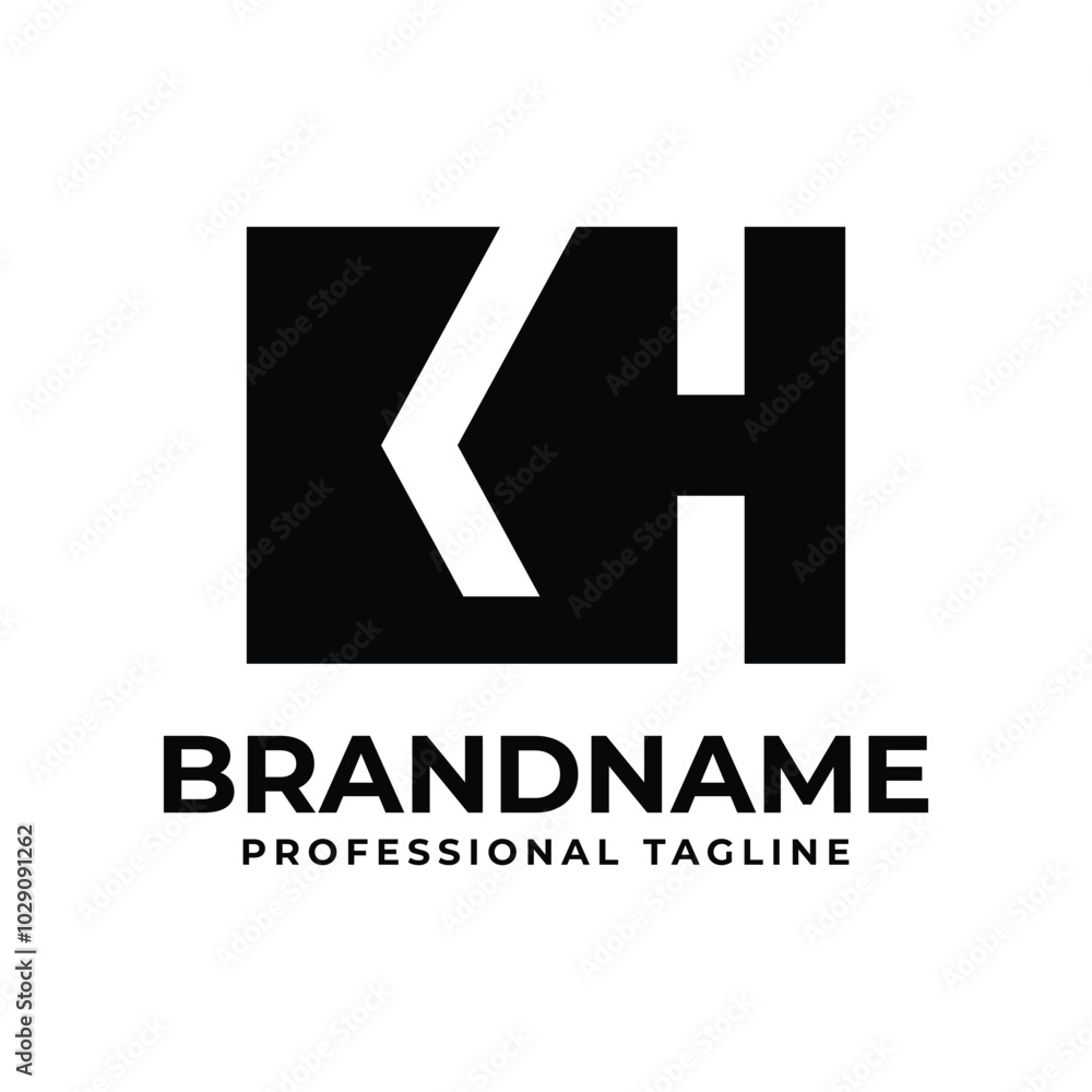 Fototapeta premium Letters KH Monogram Logo, suitable for any business with KH or HK initials