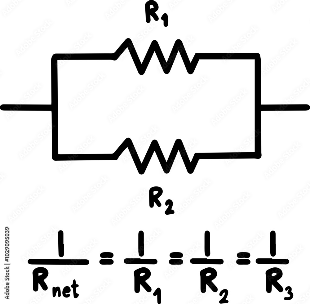 Fototapeta premium Electrodynamics electricity Kirchhoff law