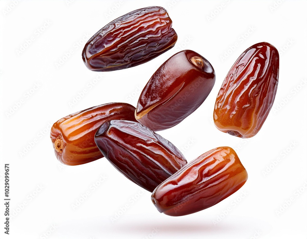 Fresh dates over white background Fresh dates over white background