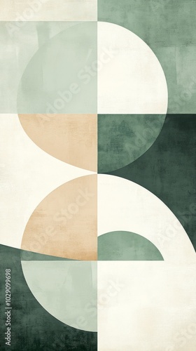 Background elements for a classic and minimalist design. Soft pastel colors. brown and green