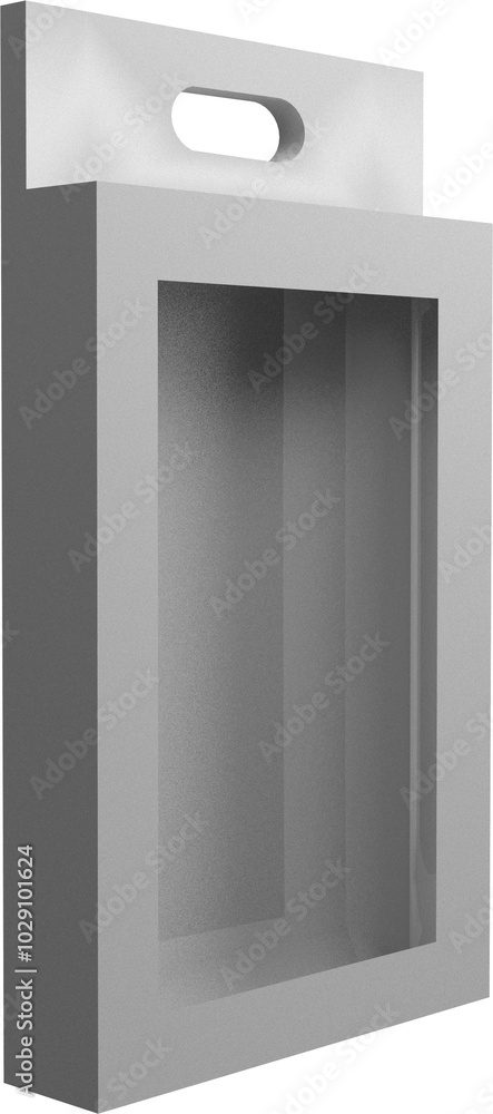 Gray container against white background Gray container against white background