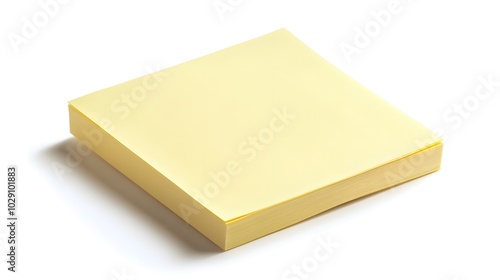 Yellow sticky post it note isolated on white background