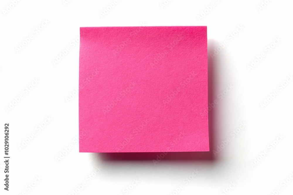 Pink Sticky Note Sheet with Shadow Isolated on White Background for Office Use and Organization Pink Sticky Note Sheet with Shadow Isolated on White Background for Office Use and Organization