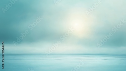 Serene blue ocean vista under a radiant sun a breathtaking seascape