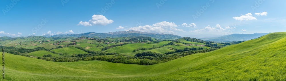 Idyllic countryside escape,quaint village nestled on a verdant hillside Idyllic countryside escape,quaint village nestled on a verdant hillside